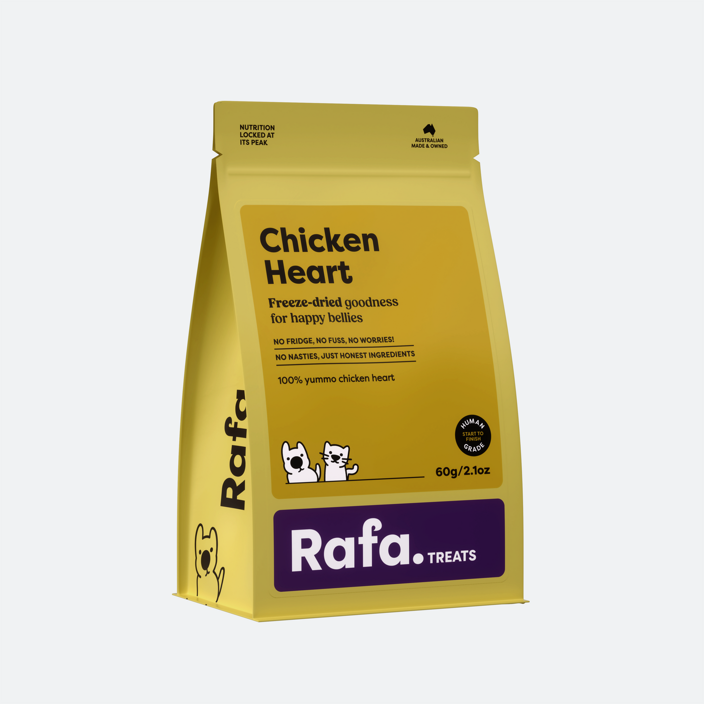 RAFA Raw Freeze-Dried Treats | Human-Grade Chicken Heart