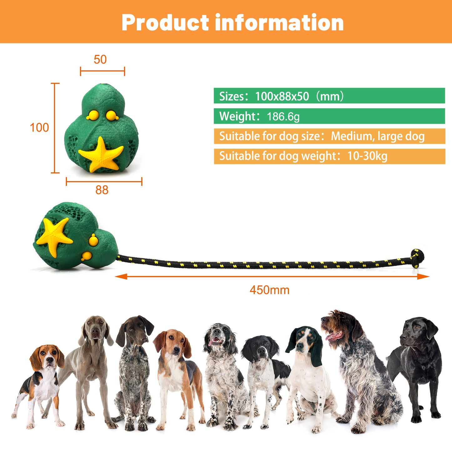 PETOPIA Ultra Tough Dog Toy Reef Octopus