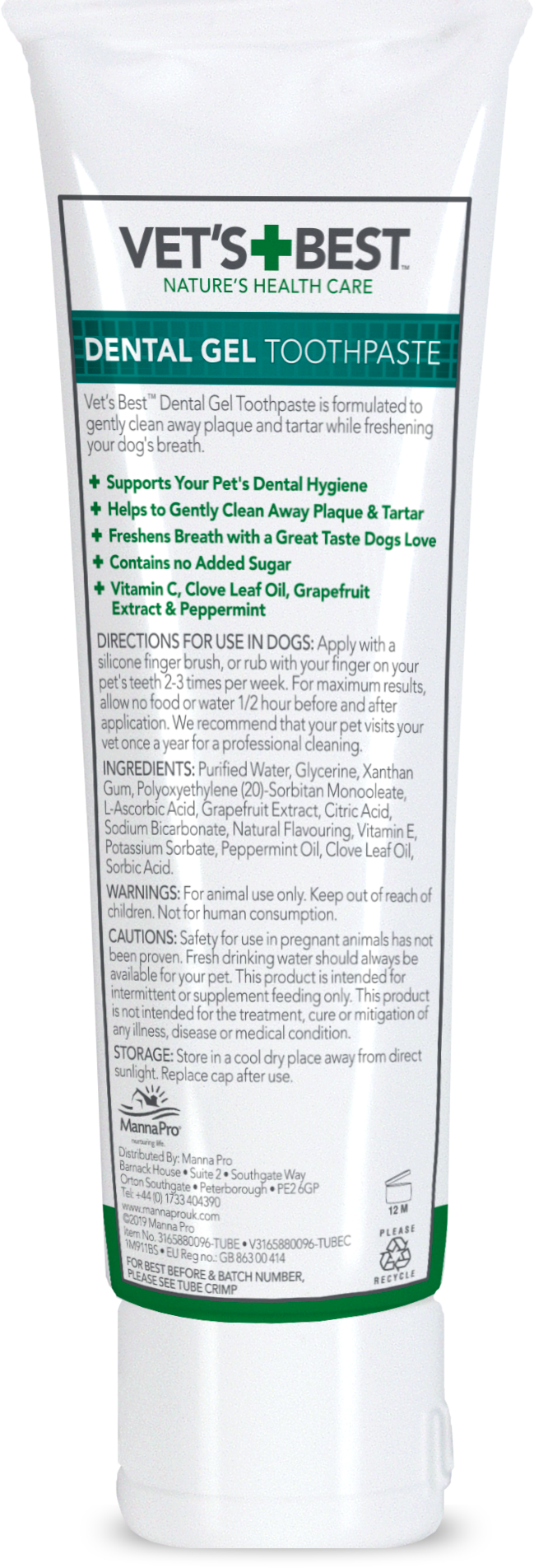 VET'S BEST Dental Gel Toothpaste for Dogs