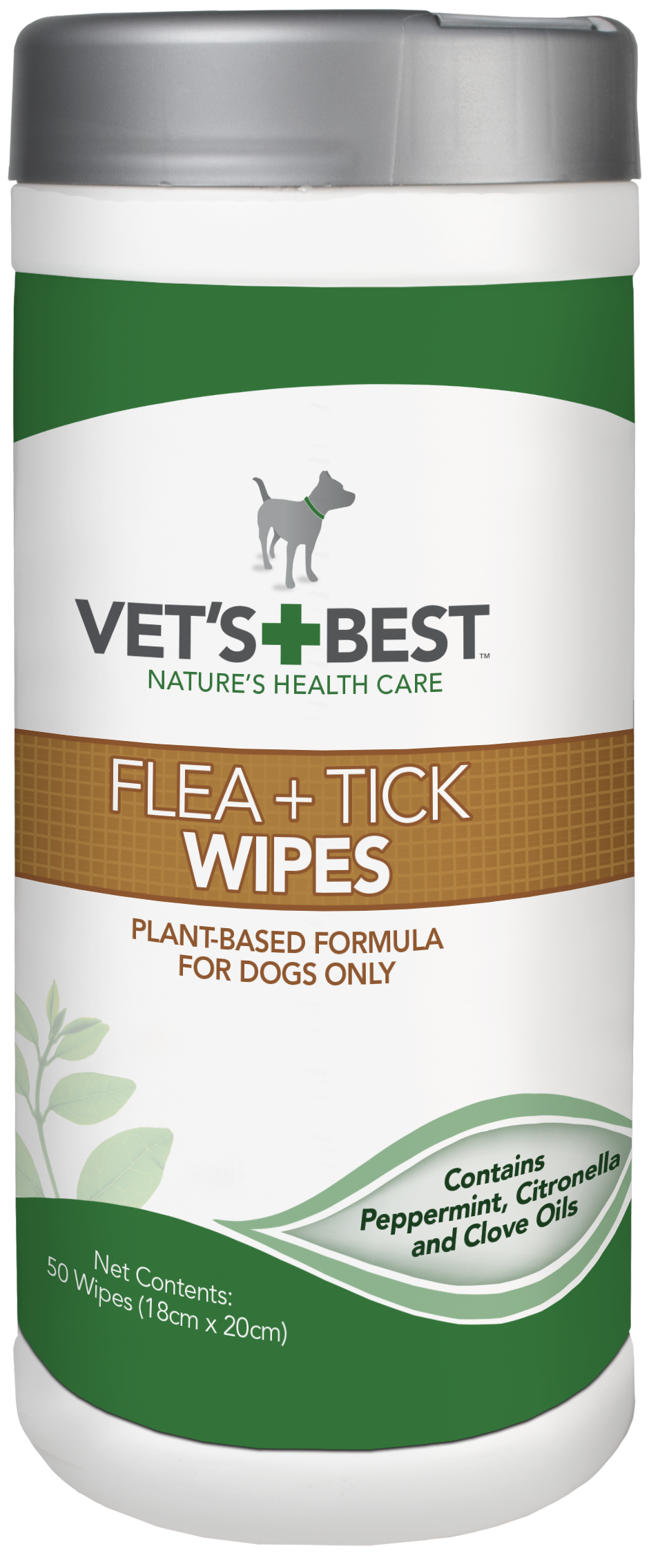 VET'S BEST Flea & Tick Wipes for Dogs