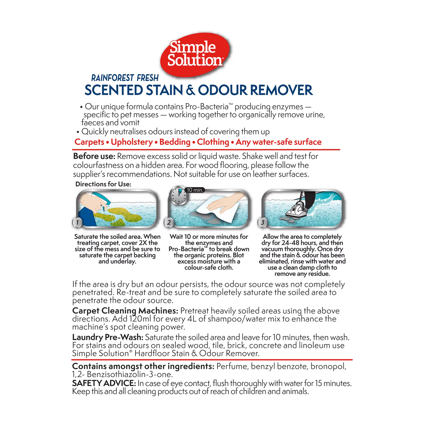 SIMPLE SOLUTION Home Stain & Odour Remover Rain Forest