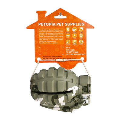 PETOPIA Ultra Tough Dog Toy Hand Grenade