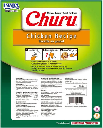 INABA Dog Churu Puree 8P Chicken 160g
