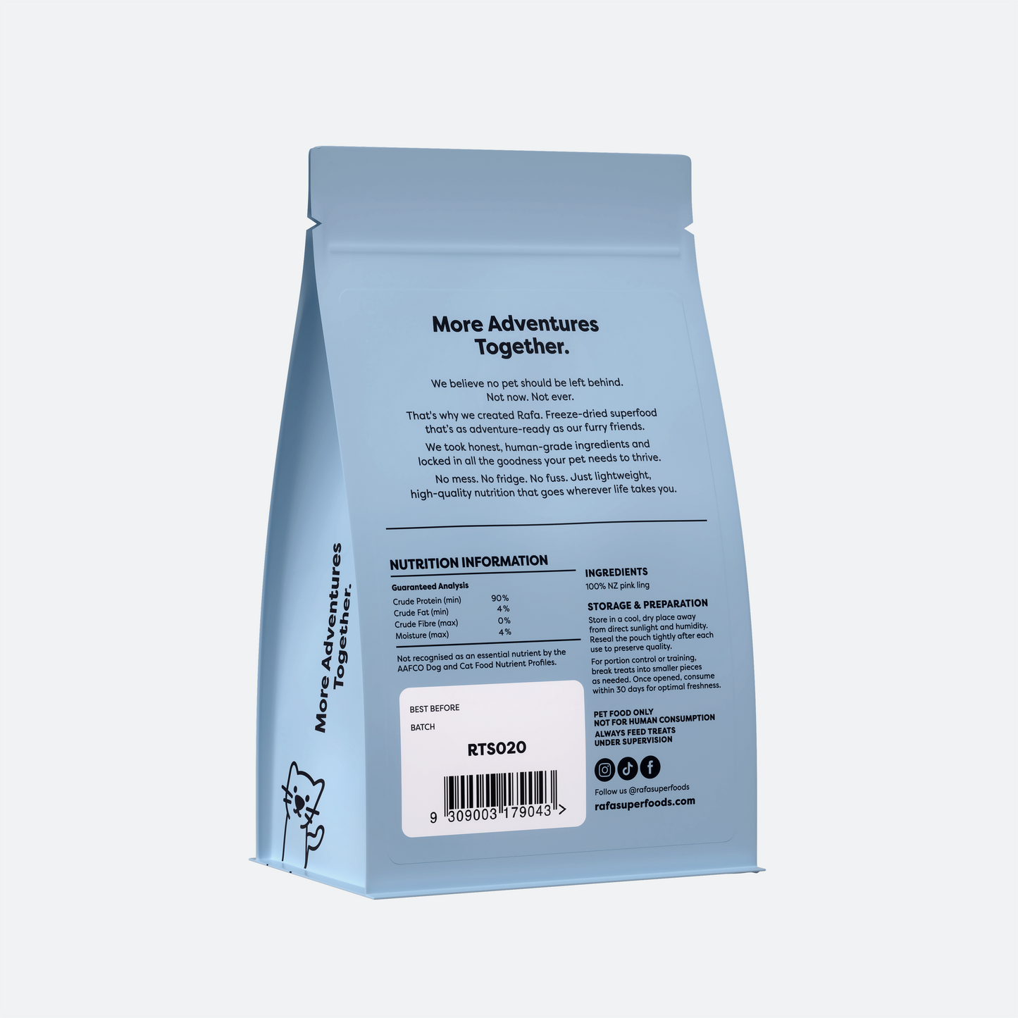 RAFA Raw Freeze-Dried Treats | Human-Grade Pink Ling