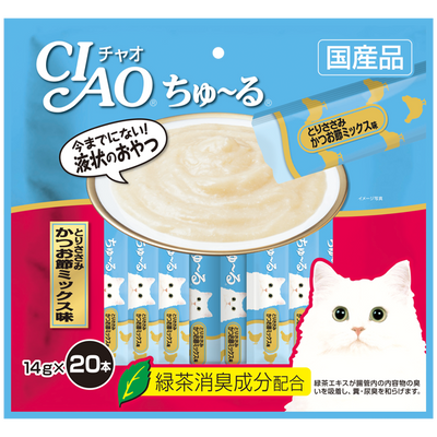CIAO Churu Chicken Fillet and Sliced Bonito Flavor 20P