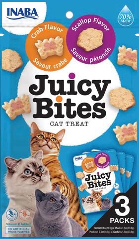 INABA Cat Juicy Bites Scallop & Crab 34G