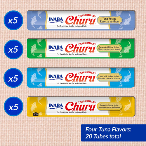 INABA Cat Churu Puree Tuna Varieties Box 20P