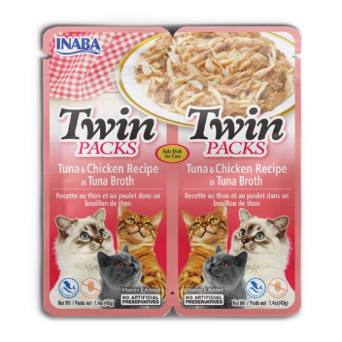 INABA Cat Twin Packs Tuna & Chicken Recipe in Tuna Broth 80G