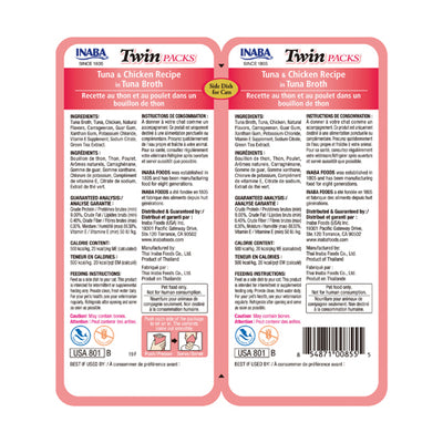 INABA Cat Twin Packs Tuna & Chicken Recipe in Tuna Broth 80G