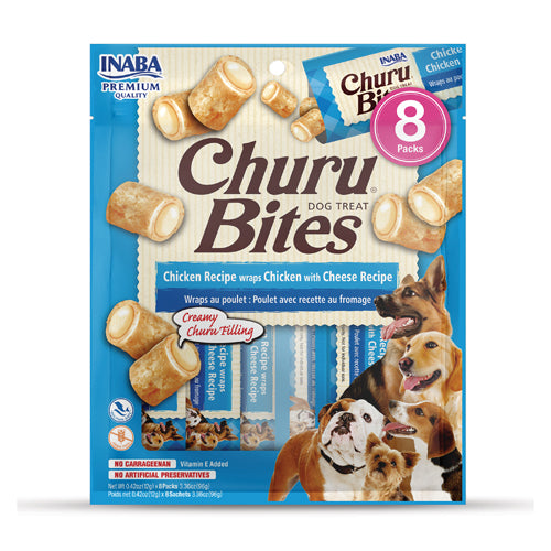 INABA Dog Churu Bites Chicken Wraps with Cheese Recipe 96G