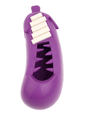 PETOPIA Ultra Tough Dog Toy Stuffed Eggplant