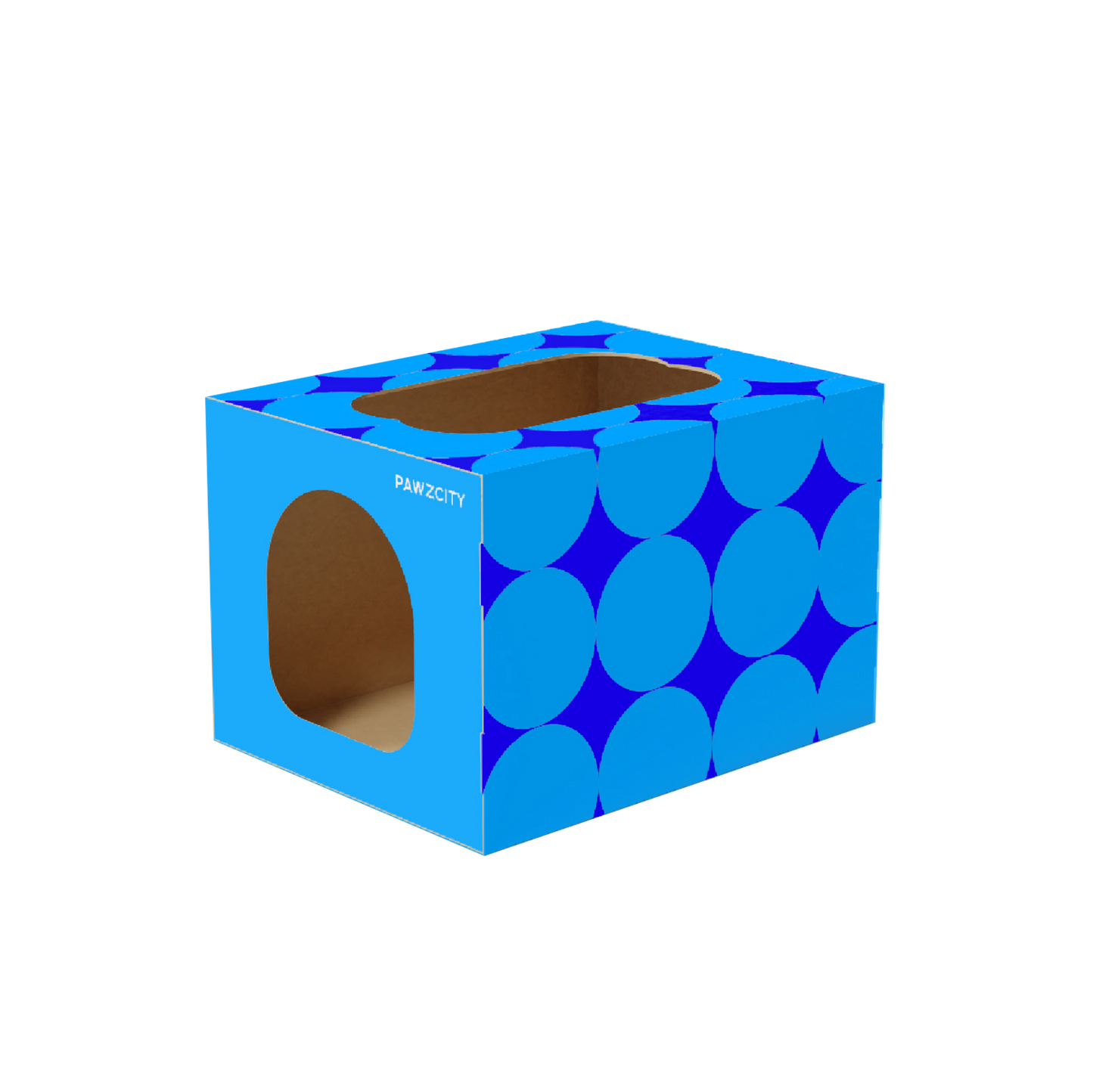PAWZCITY Cat Scratcher House - Blue
