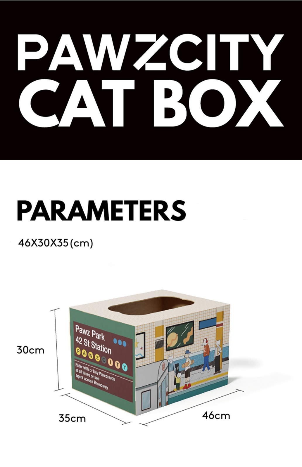 PAWZCITY Cat Scratcher House - New York Subway