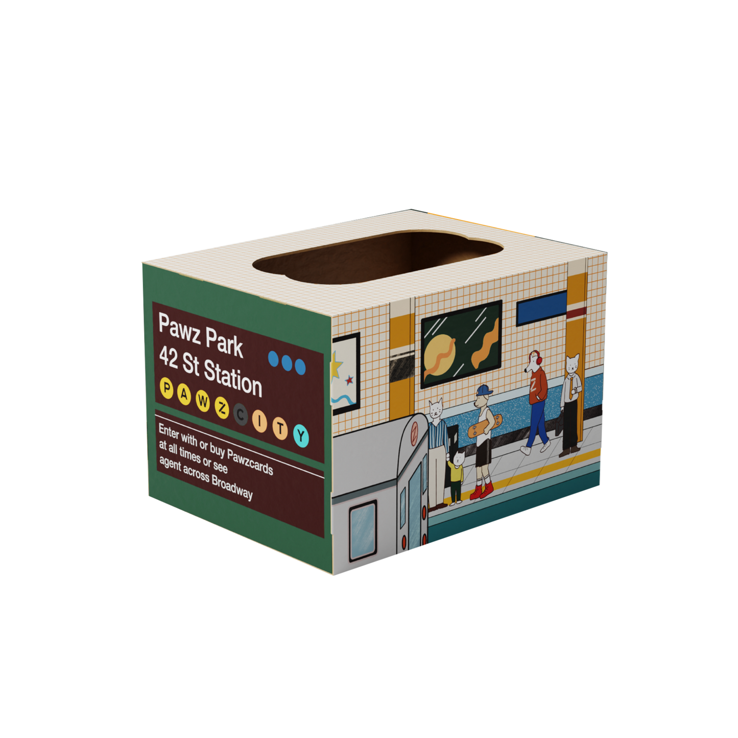 PAWZCITY Cat Scratcher House - New York Subway