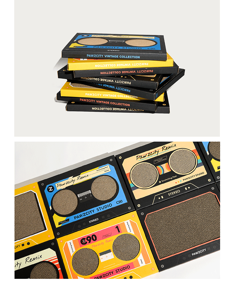 PAWZCITY Vintage Tape Cat Scratching Board - B