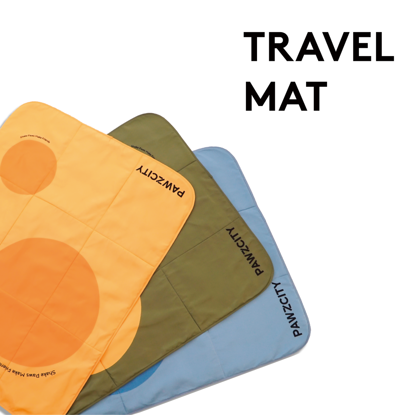 PAWZCITY Waterproof Travel Mat - Miami Blue