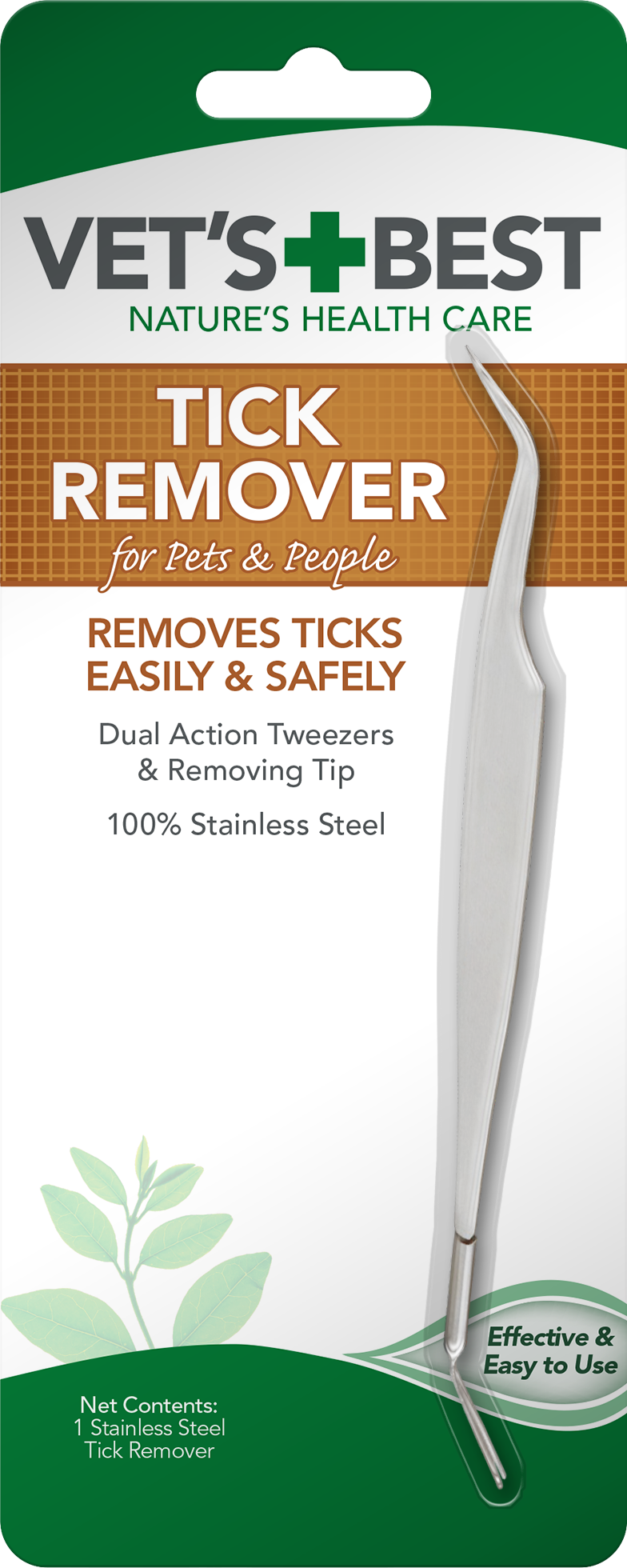 VET'S BEST Stainless Steel Tick Remover