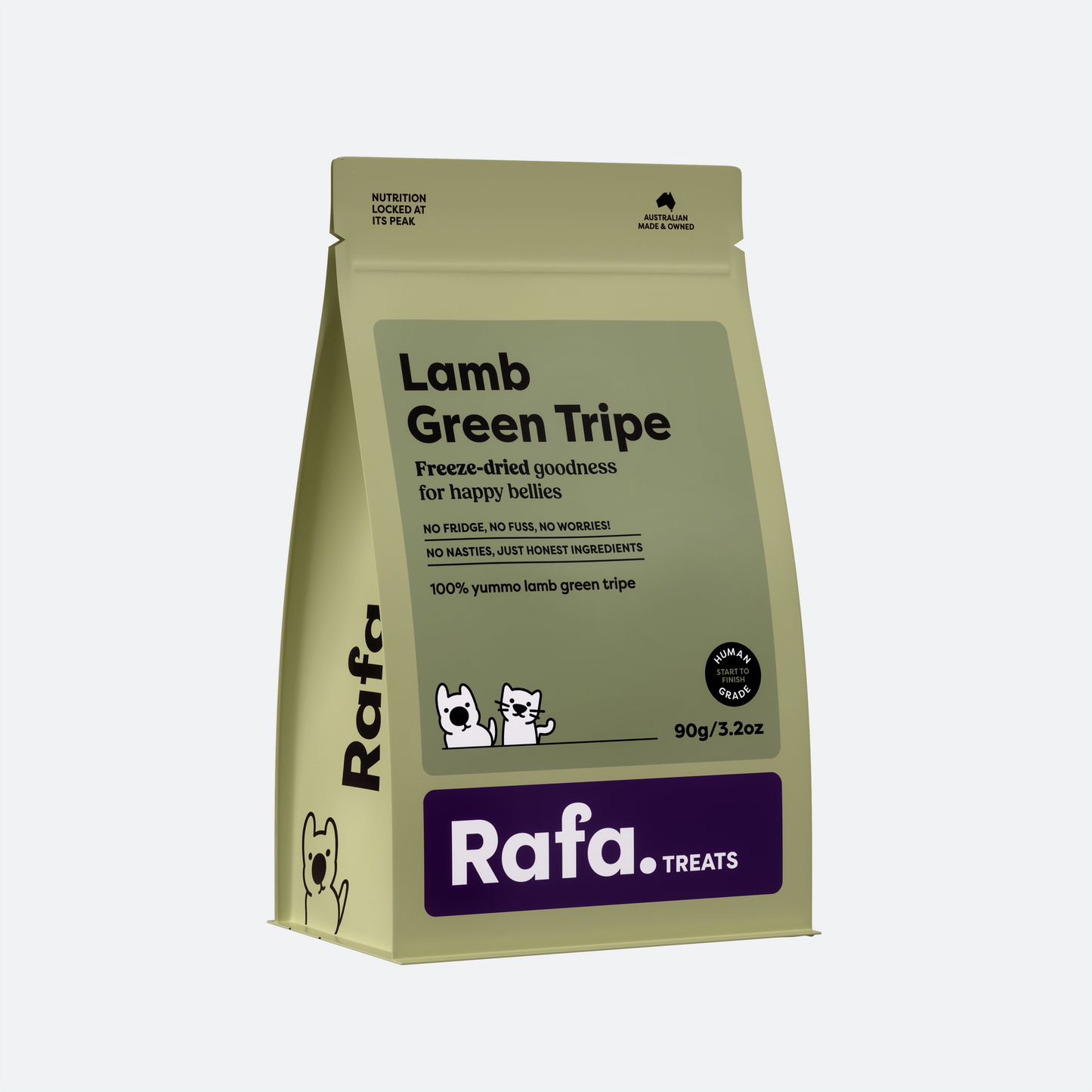 RAFA Raw Freeze-Dried Treats | Human-Grade Lamb Green Tripe