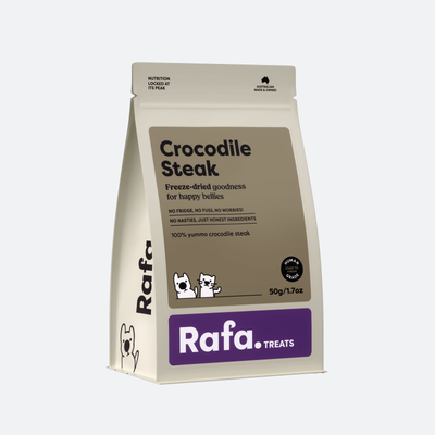 RAFA Raw Freeze-Dried Treats | Human-Grade Crocodile Steak