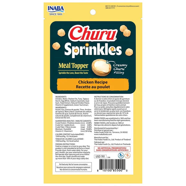 INABA Churu Dog Sprinkles Chicken 10G * 3Pack