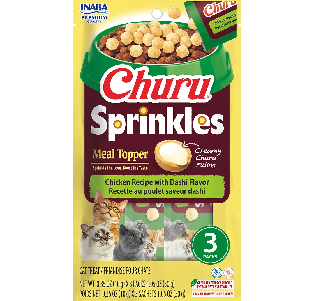 INABA Churu Sprinkles Meal Topper Cat Treats 10G * 3Pack