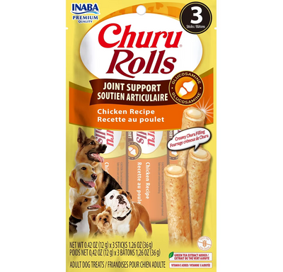 INABA Churu Rolls Joint Support Chicken Wrap 12G * 3 Sticks