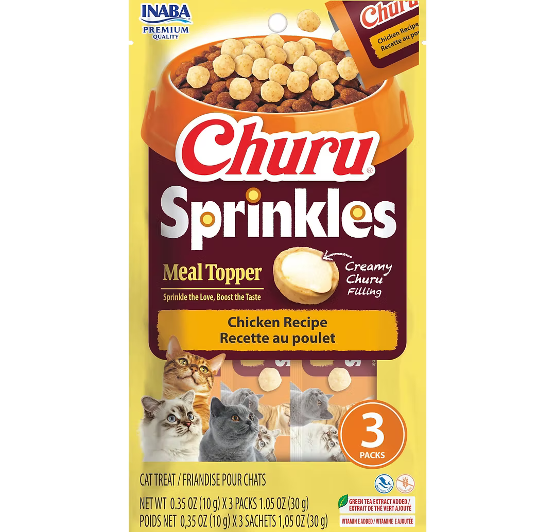 INABA Churu Sprinkles Meal Topper Cat Treats 10G * 3Pack