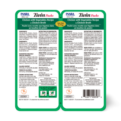 INABA Dog Twin Packs Chicken With Vegetables In Chicken Broth 80G