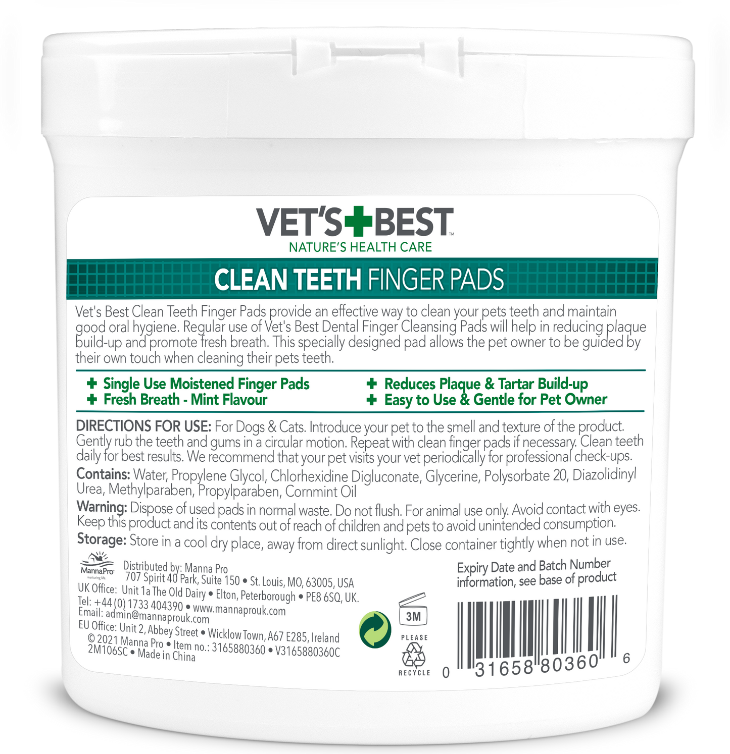 VET'S BEST Clean Teeth Finger Pads