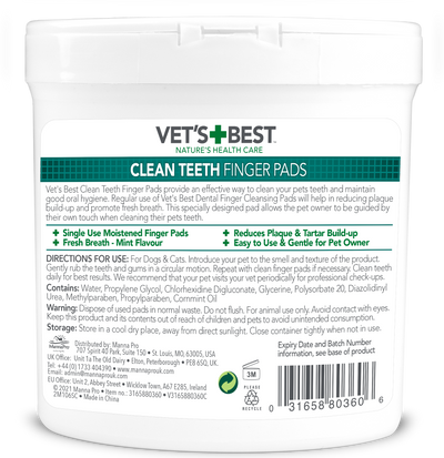 VET'S BEST Clean Teeth Finger Pads