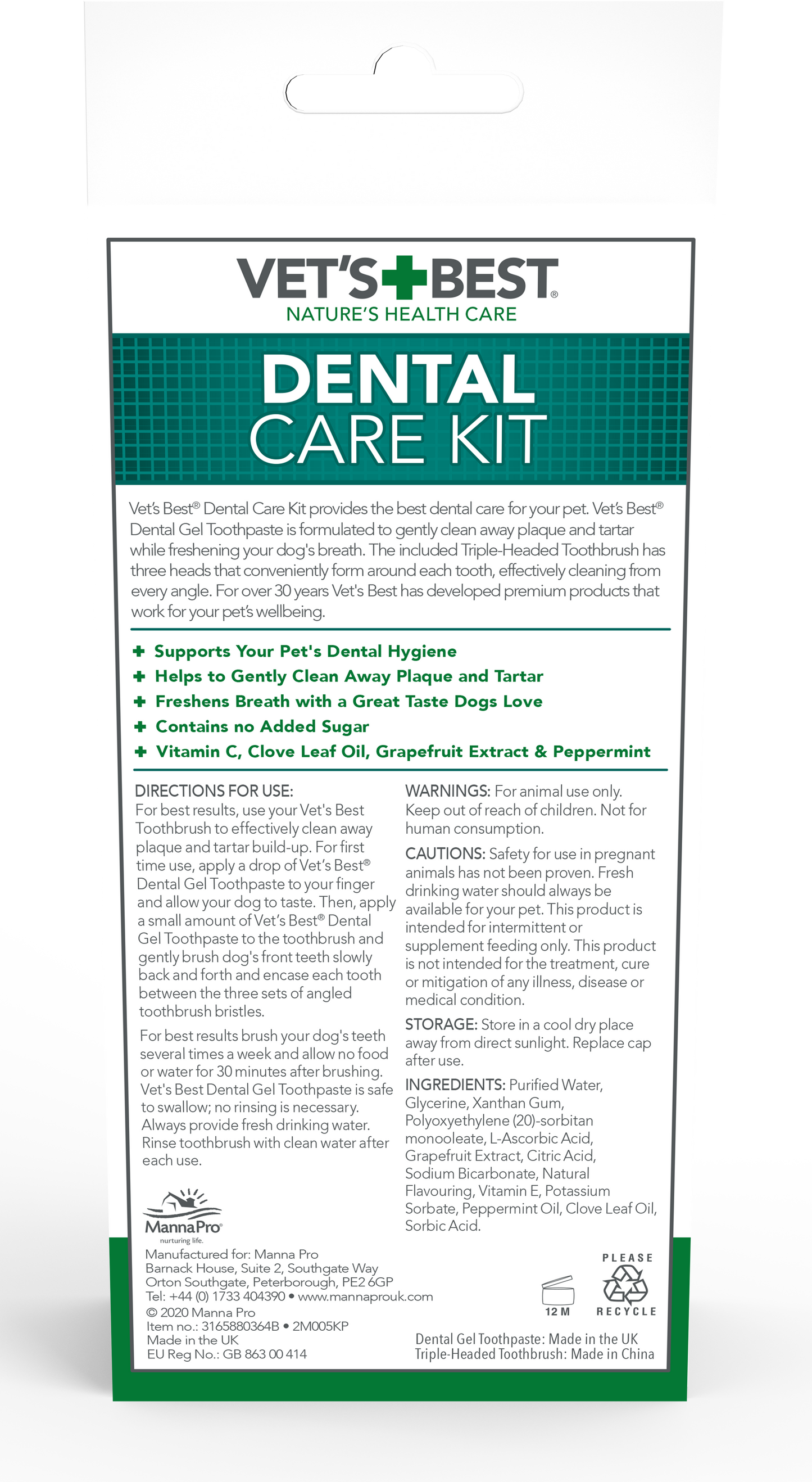 VET'S BEST Dental Care Kit For Dogs