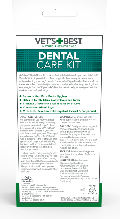 VET'S BEST Dental Care Kit For Dogs