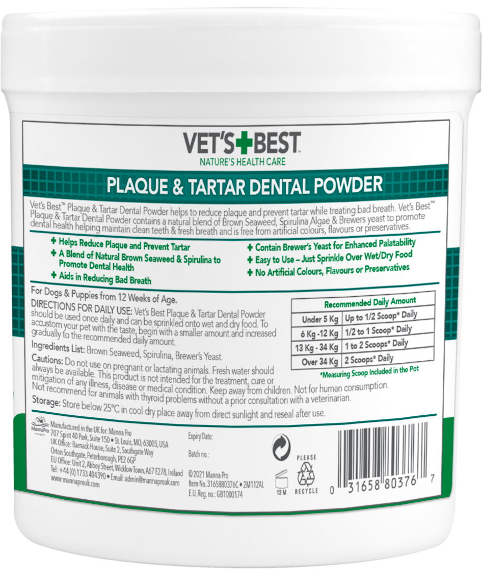 VET'S BEST Dental Powder For Dogs