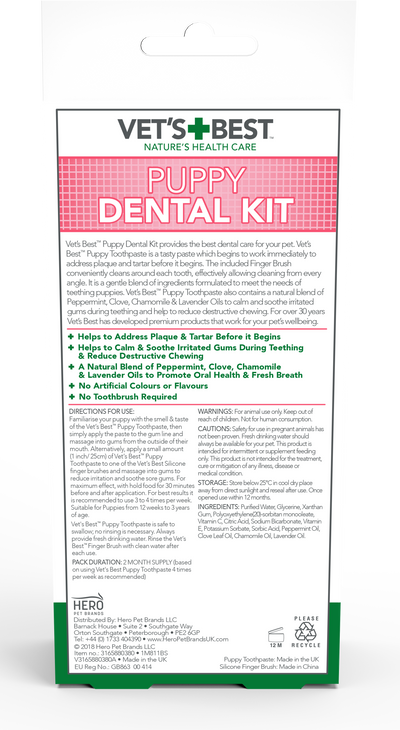 VET'S BEST Dental Care Kit For Puppies