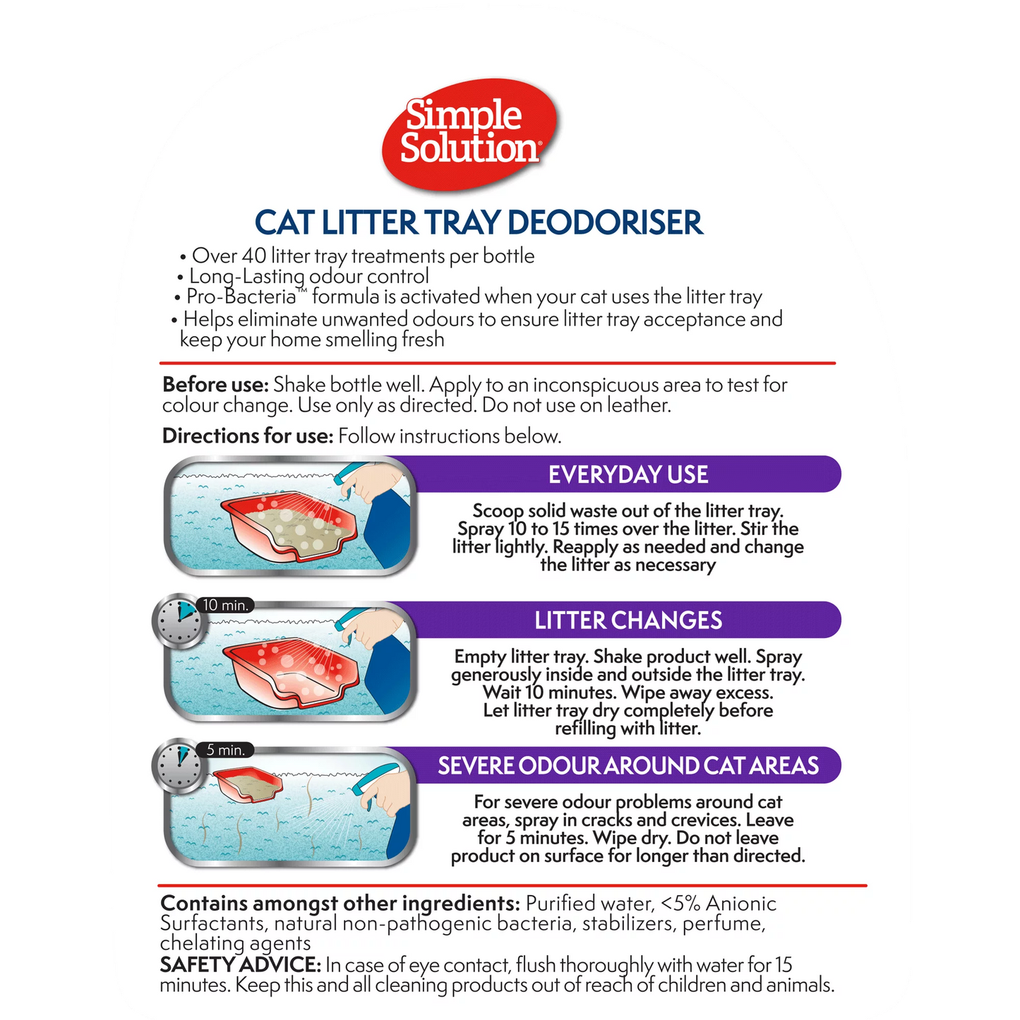 SIMPLE SOLUTION Cat Litter Tray Deodorizer