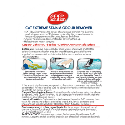 SIMPLE SOLUTION Extreme Stain & Odour Remover for Cats