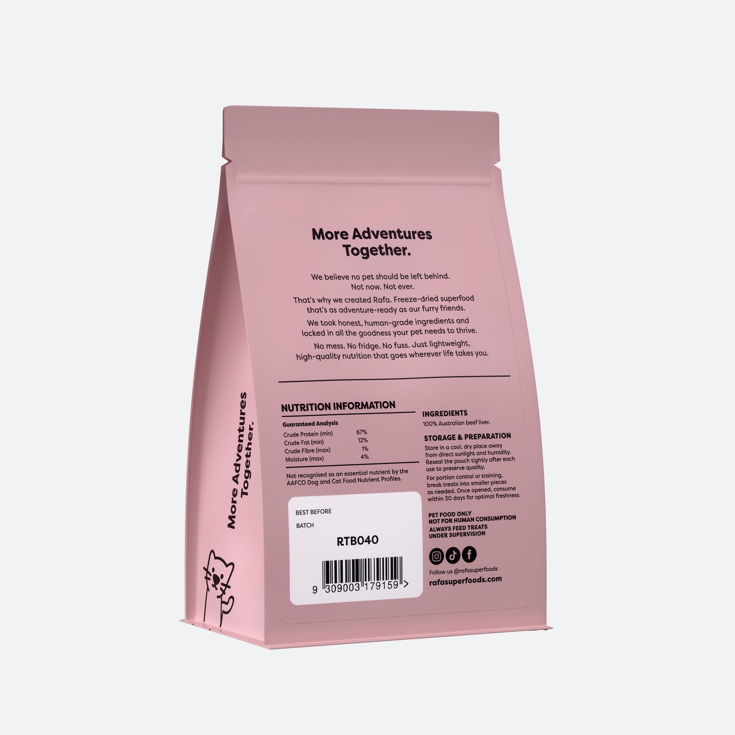 RAFA Raw Freeze-Dried Treats | Human-Grade Beef Liver