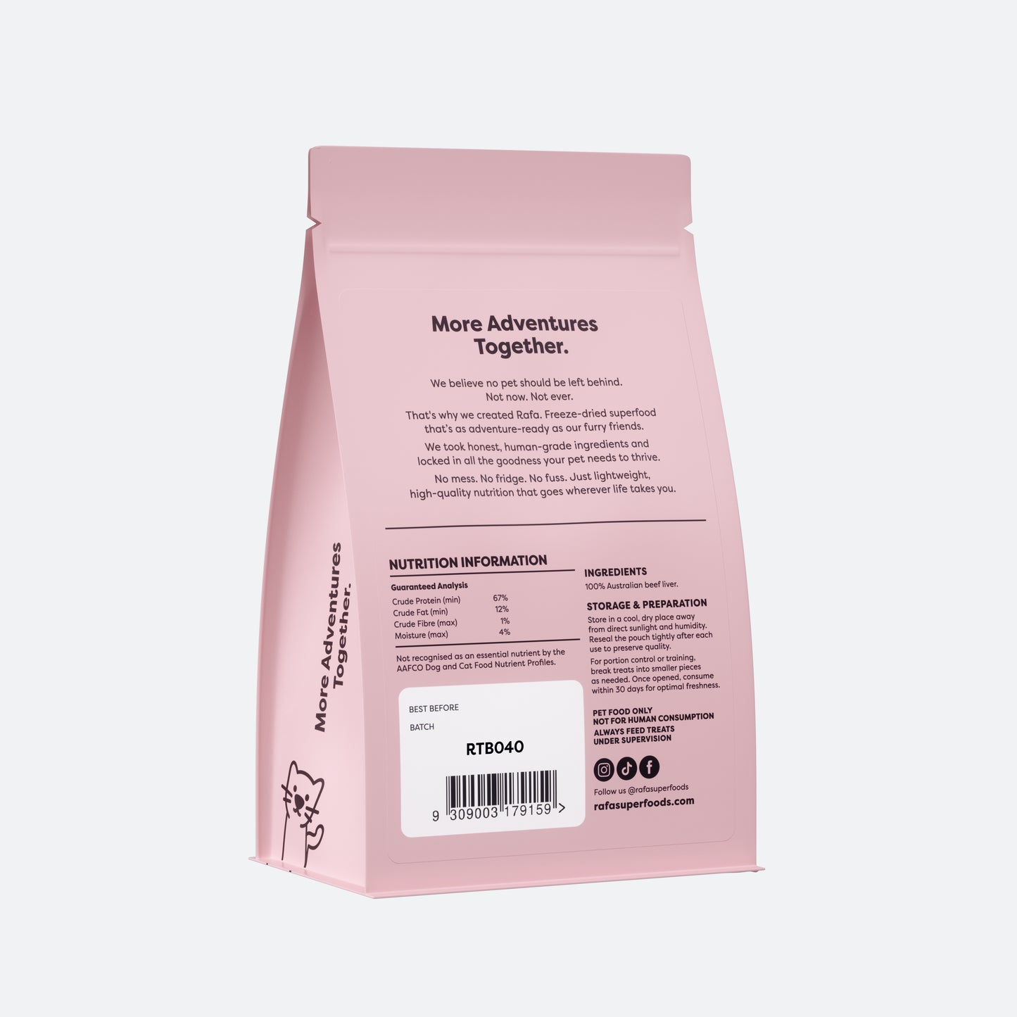 RAFA Raw Freeze-Dried Treats | Human-Grade Beef Liver