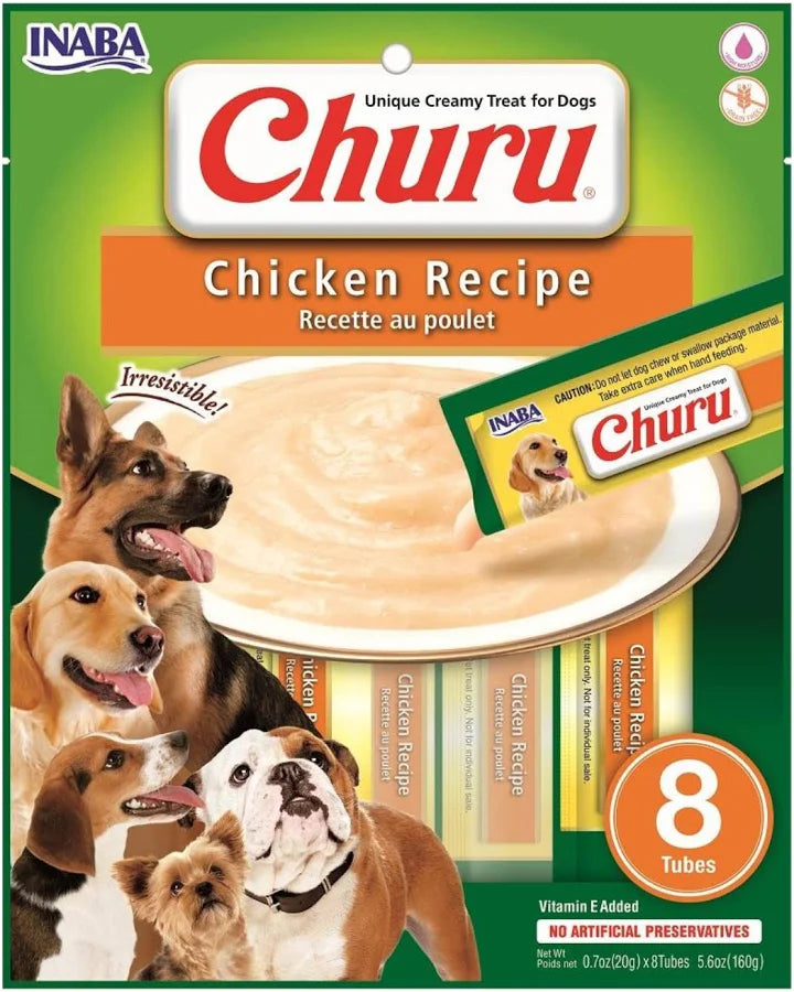 INABA Dog Churu Puree 8P Chicken 160g
