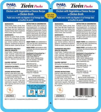 INABA Dog Twin Packs Chicken With Vegetables In Chicken Broth 80G