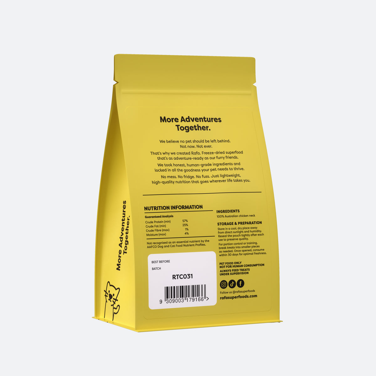 RAFA Raw Freeze-Dried Treats | Human-Grade Chicken Neck