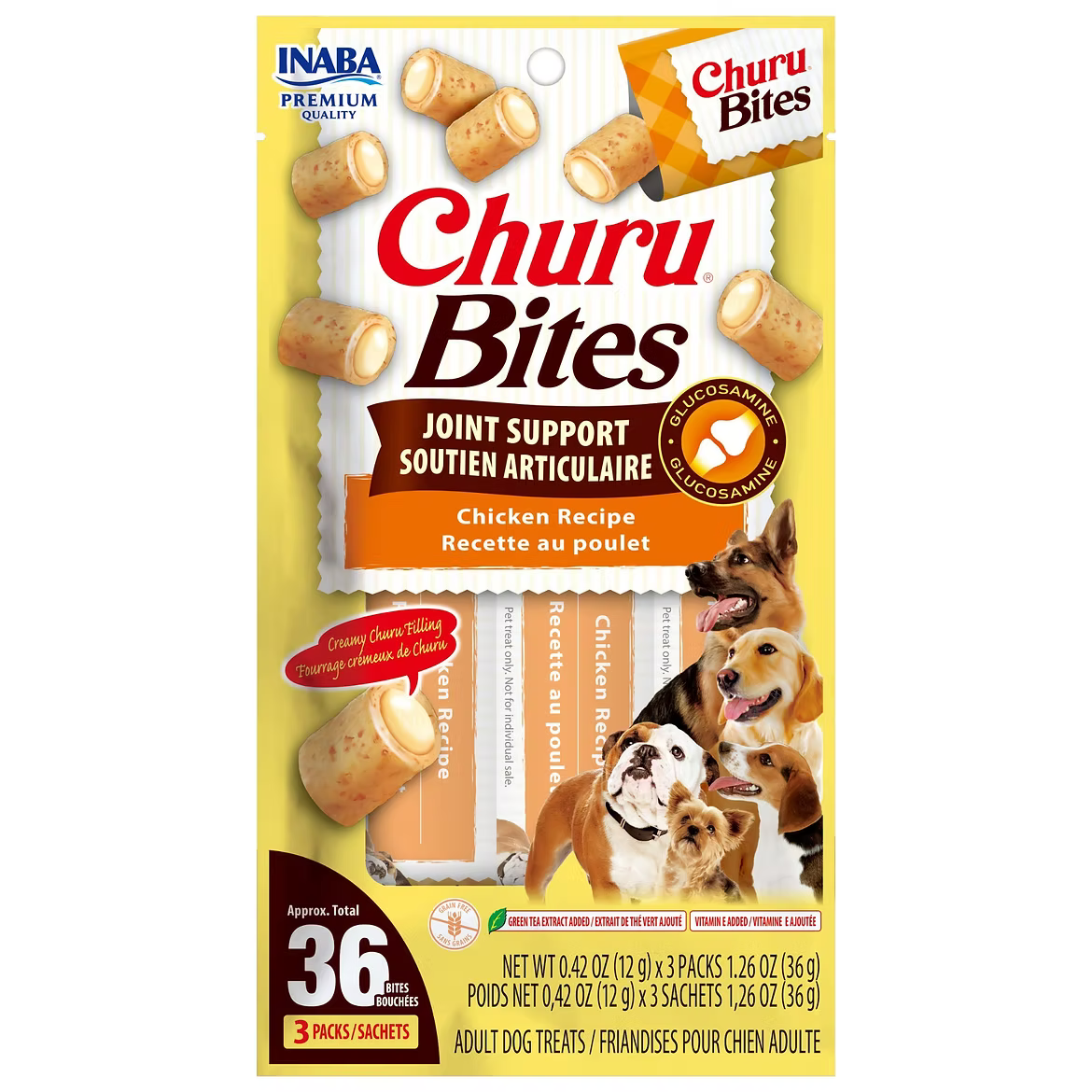 INABA  Churu Bites Joint Support Dog Treats 36G