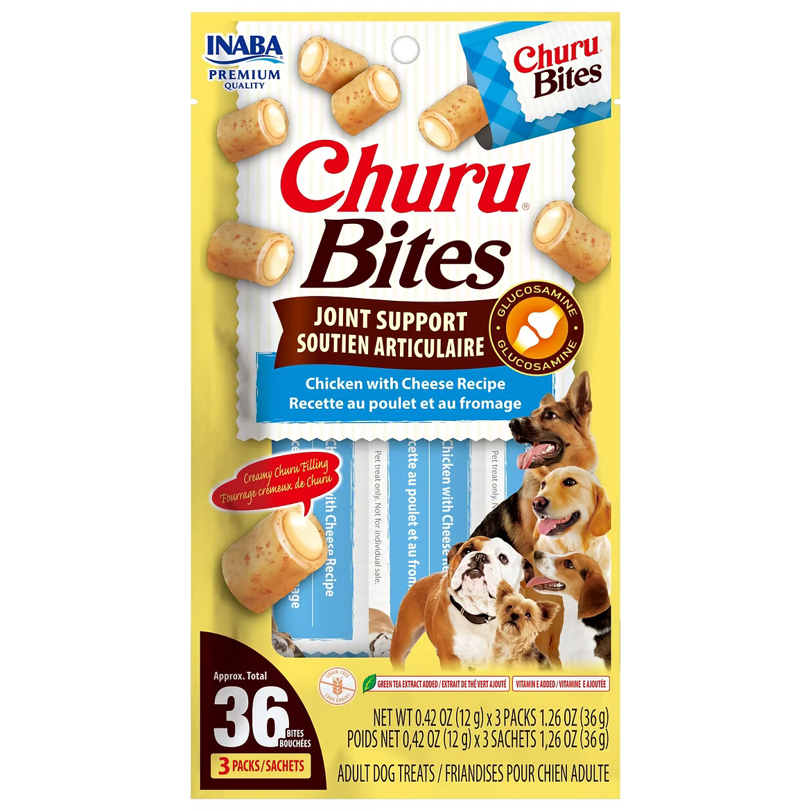 INABA  Churu Bites Joint Support Dog Treats 36G