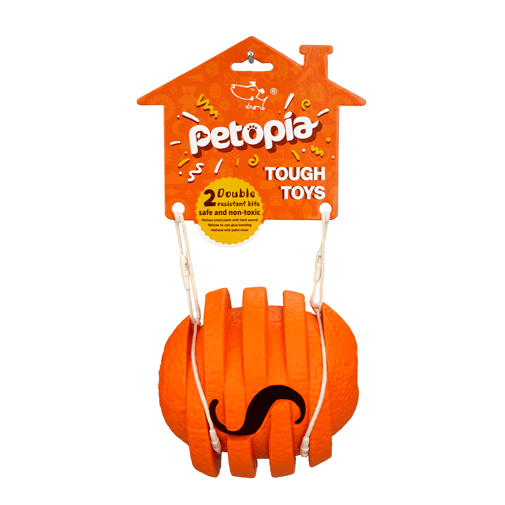 PETOPIA Ultra Tough Dog Toy Zesty Orange