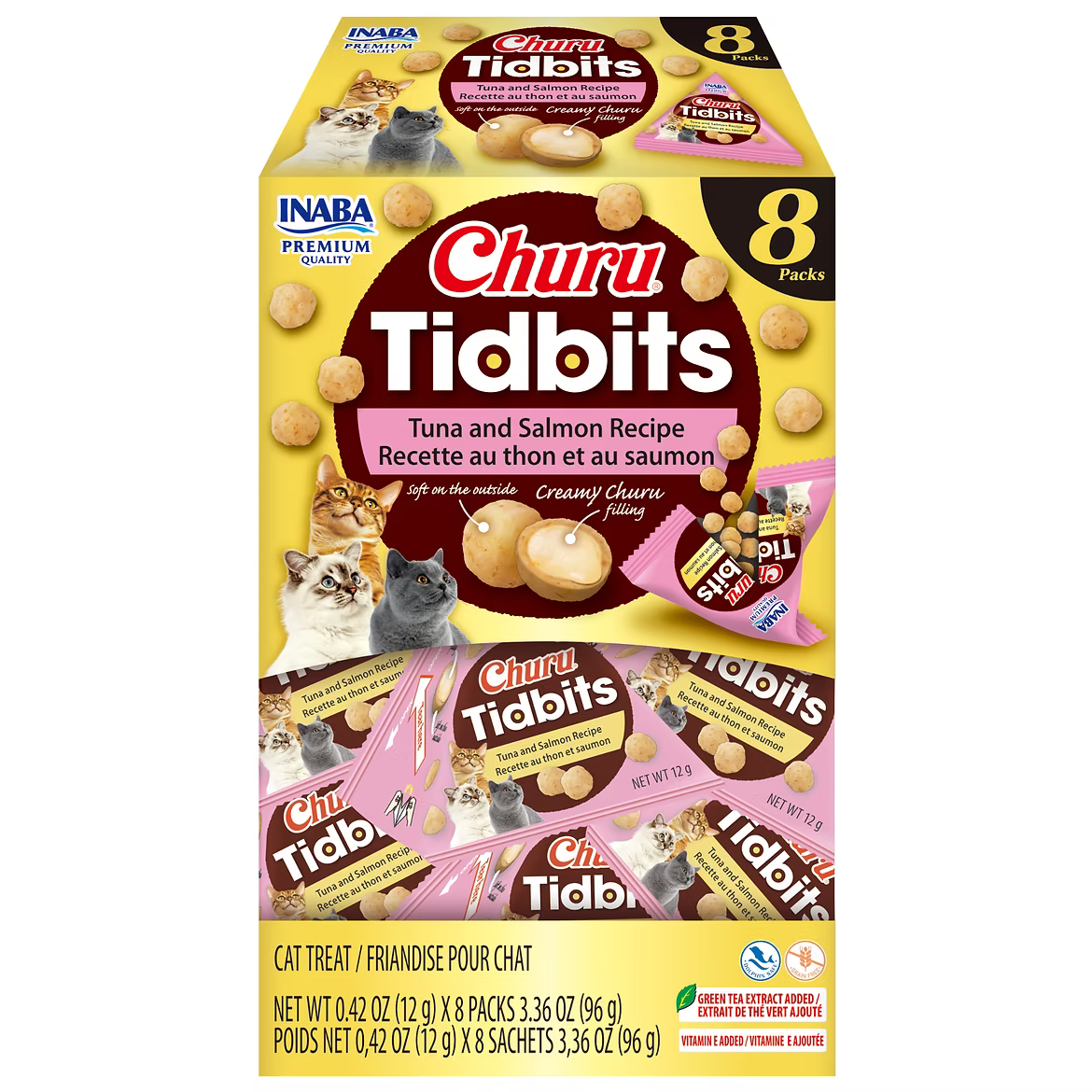 Inaba Churu Tidbits Premium Pet Cat Treats 8 Pack 96g