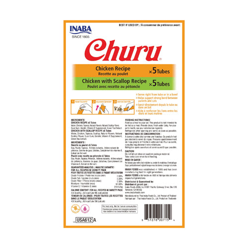 INABA Churu Chicken Variety Bag 10 Tubes