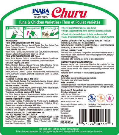 INABA Cat Churu Puree Tuna & Chicken Varieties 50P