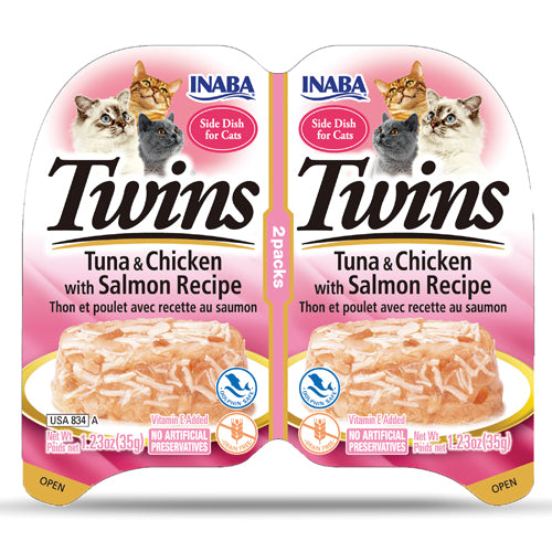 INABA Cat Twins Tuna & Chicken with Salmon Recipe 70G