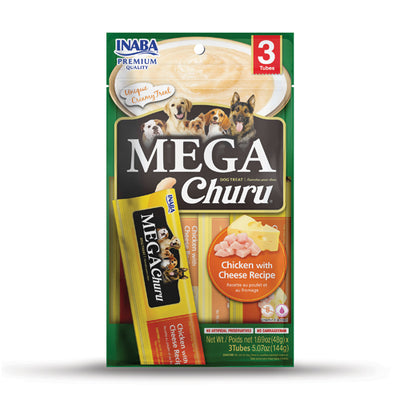 INABA Dog Mega Churu Chicken with Cheese Recipe 144G