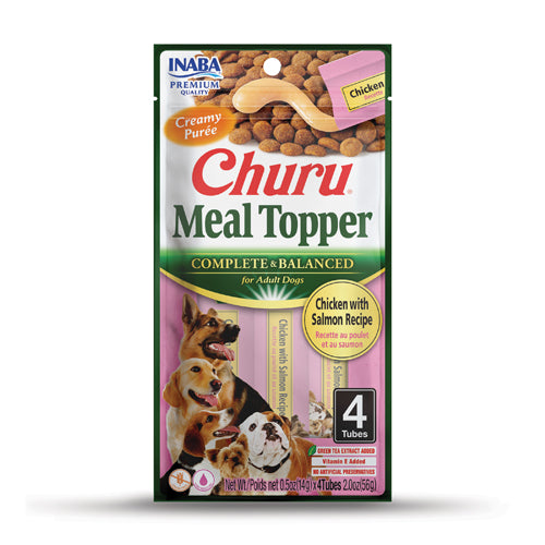 INABA Dog Churu Meal Topper Chicken with Salmon Recipe 56G